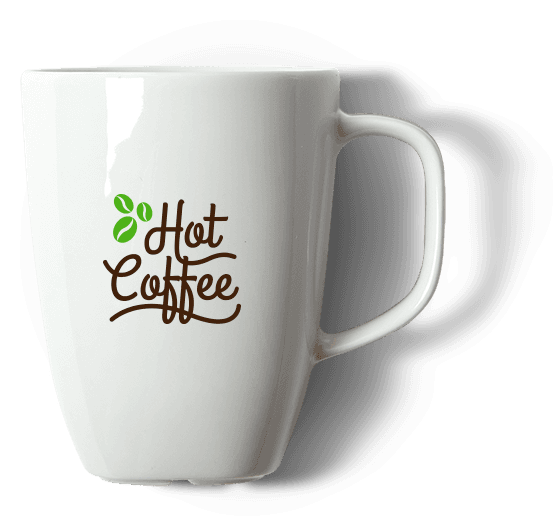 Decorative coffee cup illustration